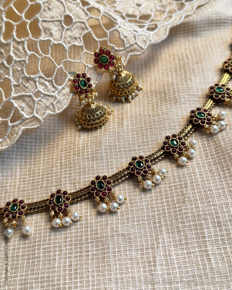 AJ-X11092 Gold Necklace set
