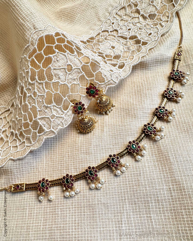 AJ-X11092 Gold Necklace set