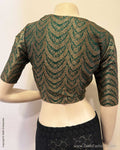 BL-X15906R Green Banarsi Blouse
