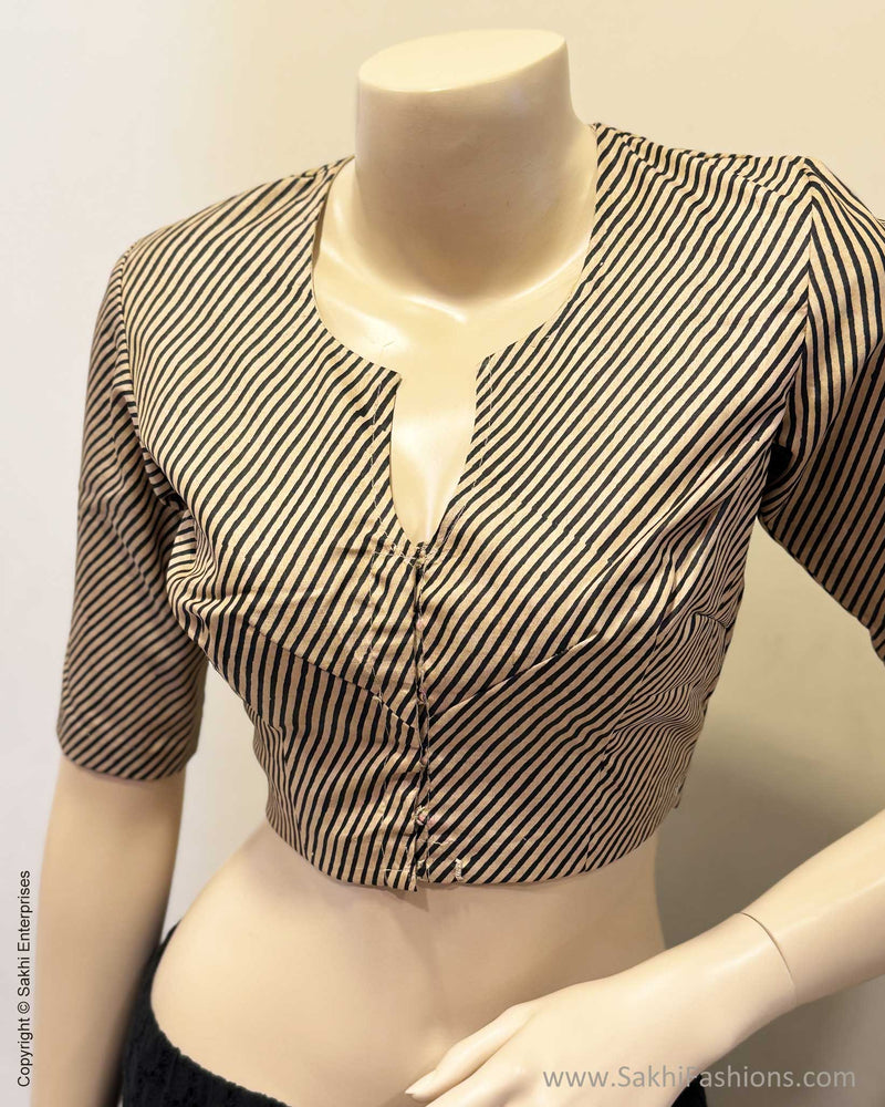 BL-X10086R Printed Tussar Blouse