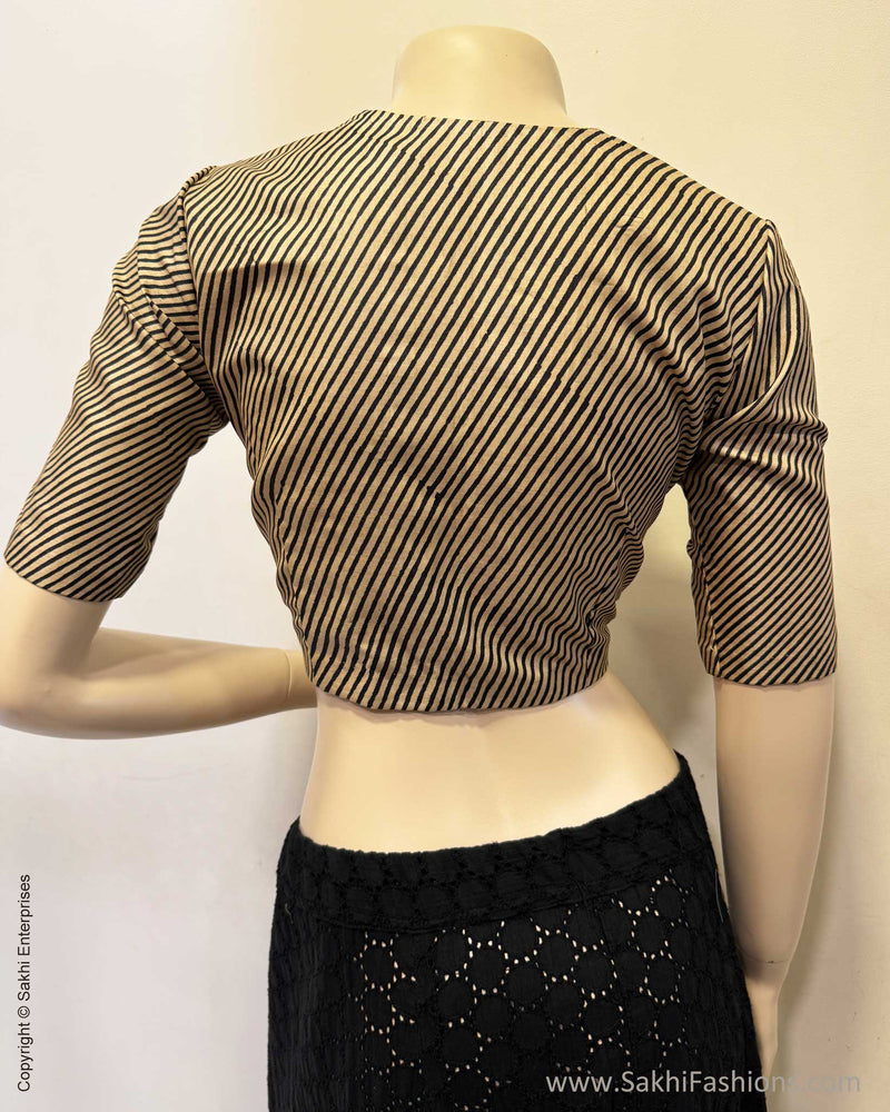 BL-X10086R Printed Tussar Blouse