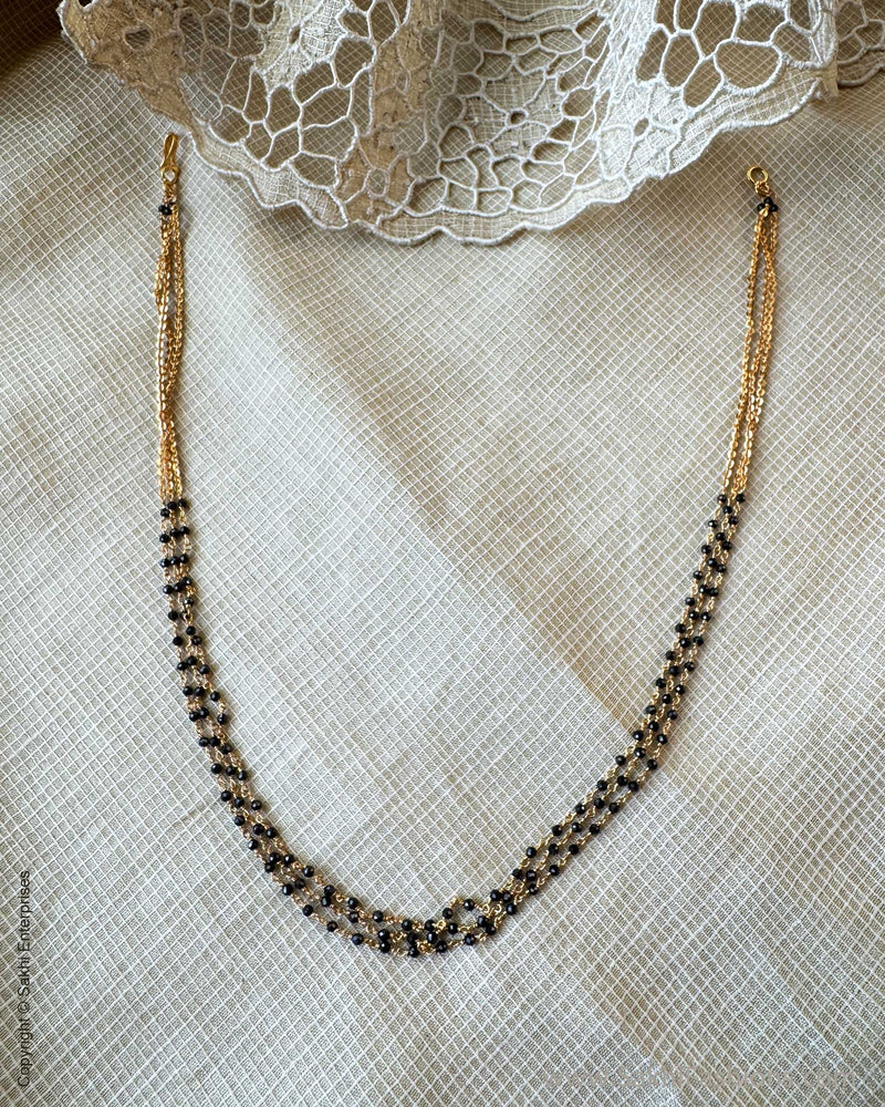 AJ-X13576 Black Pearls Necklace