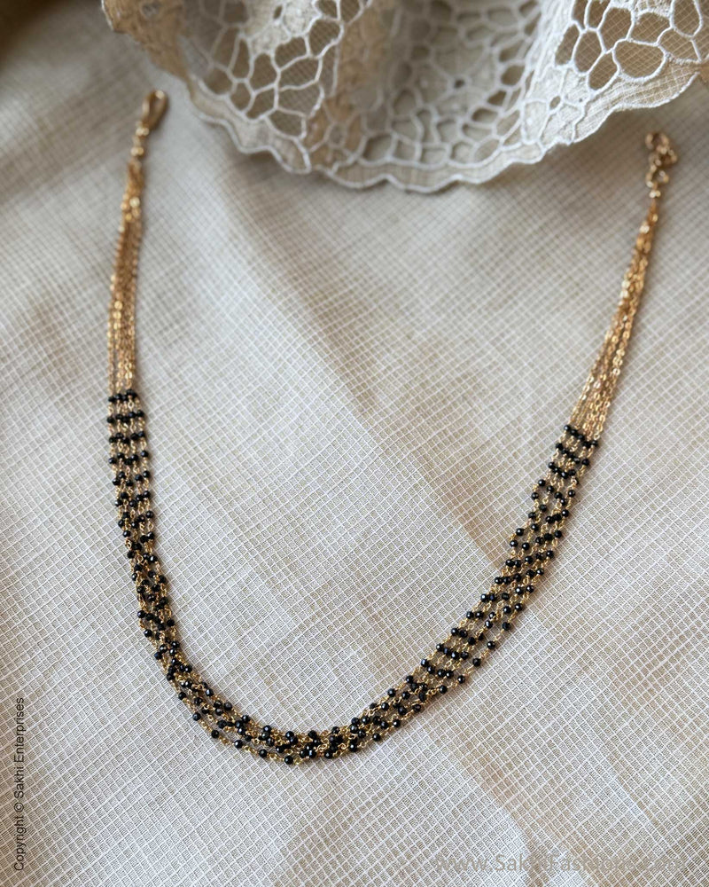 AJ-X13578 Black Pearls Necklace