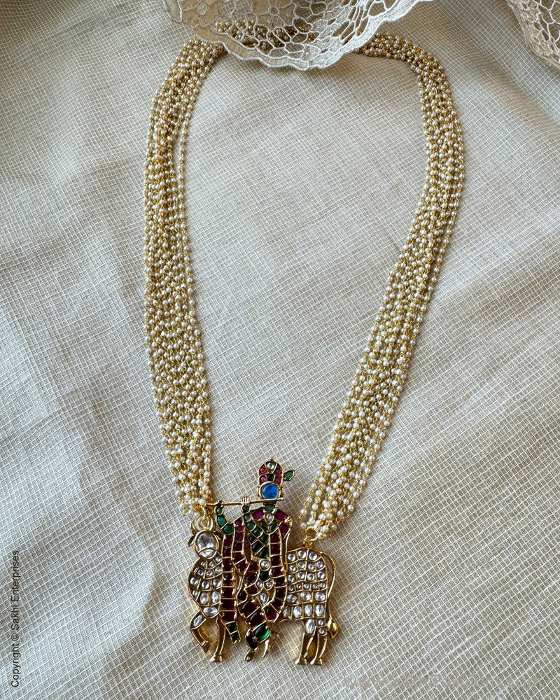 AJ-X17639 Gold Statement Necklace