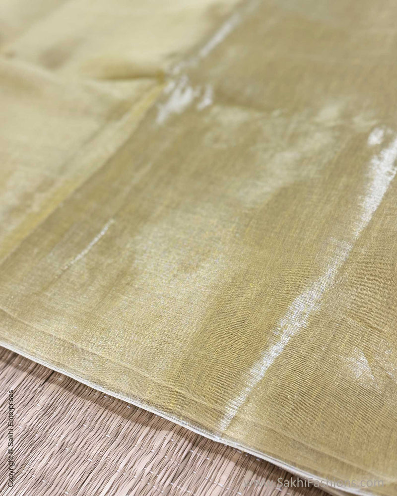 EE-X15955 Yellow Tissue Cotton Sari