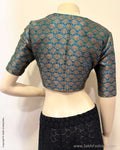 BL-X15917R Blue Banarsi Blouse