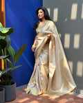 EE-X13386 Cream Kanchi sari