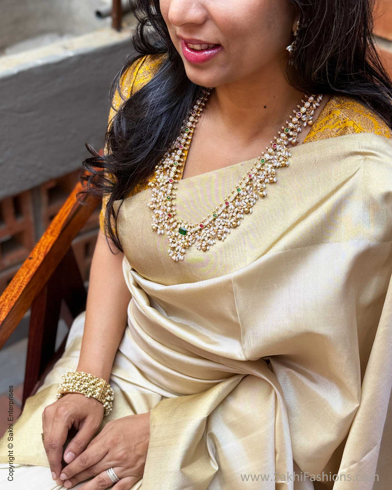 BL-X15912 Yellow Banarsi Blouse