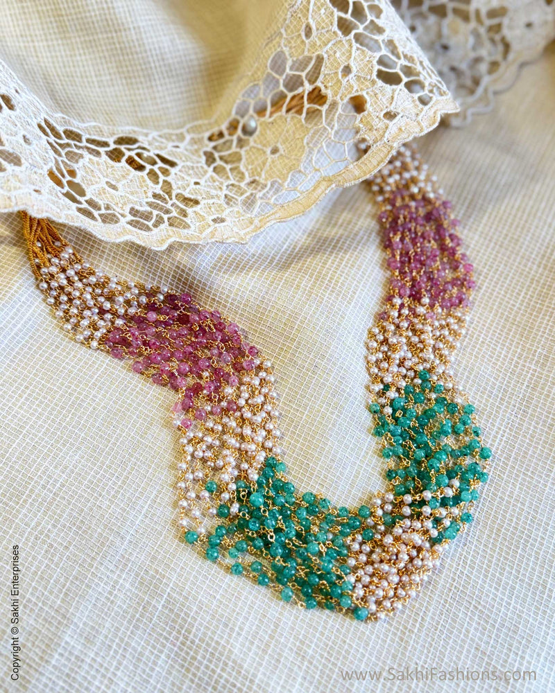 AJ-X17606 Bunch Pearls Necklace