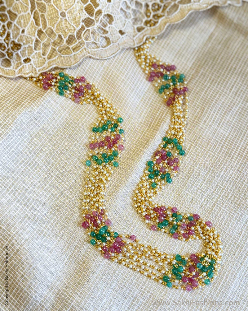 AJ-X17609 Bunch Pearls Necklace