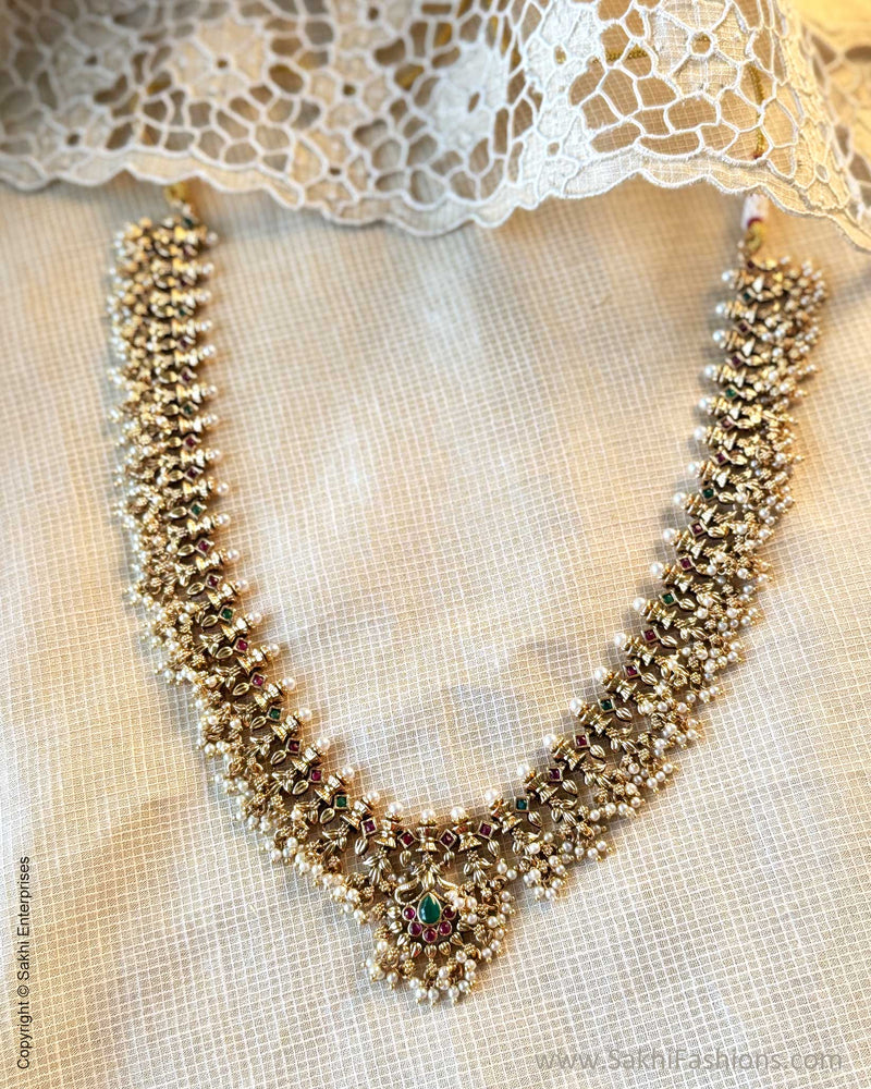 AJDS-20825 -Mix Metal Necklace & Earring