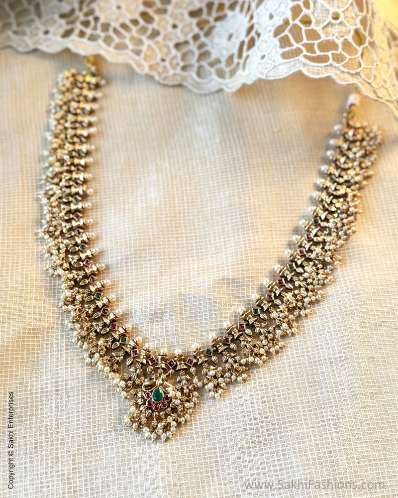AJDS-20825 -Mix Metal Necklace & Earring