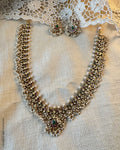AJDS-20825 -Mix Metal Necklace & Earring