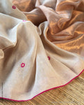 DP-Y00274 Cream Linen Saree