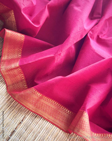 BL-Y25508R Red Mangalgiri Blouse