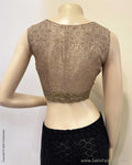 BL-F31970R Cream Banarsi Blouse
