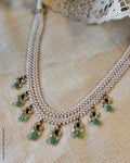 AG-Y01182 Pearl Red Green Necklace