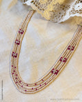 AG-Y01179 Pearl Ruby Red Necklace