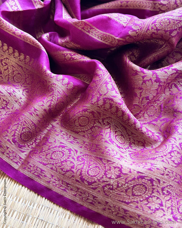 DP-Y00990 Purple Banarsi Saree