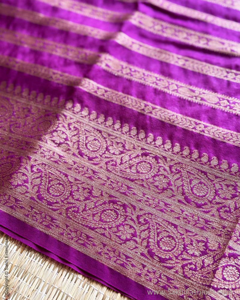 DP-Y00990 Purple Banarsi Saree
