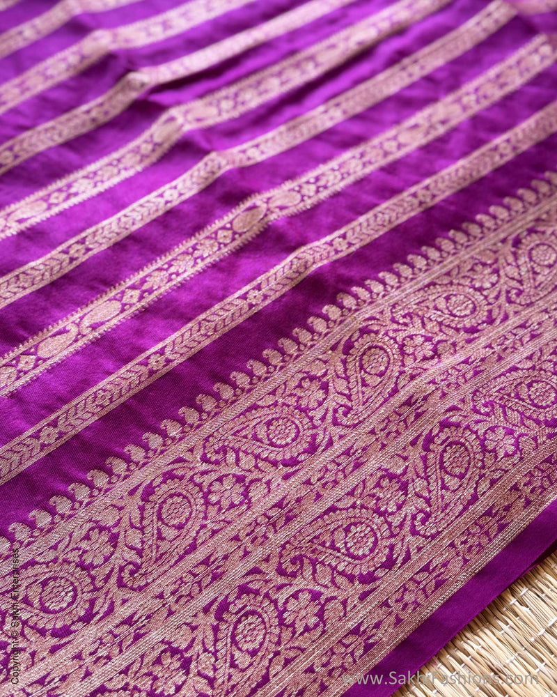DP-Y00990 Purple Banarsi Saree