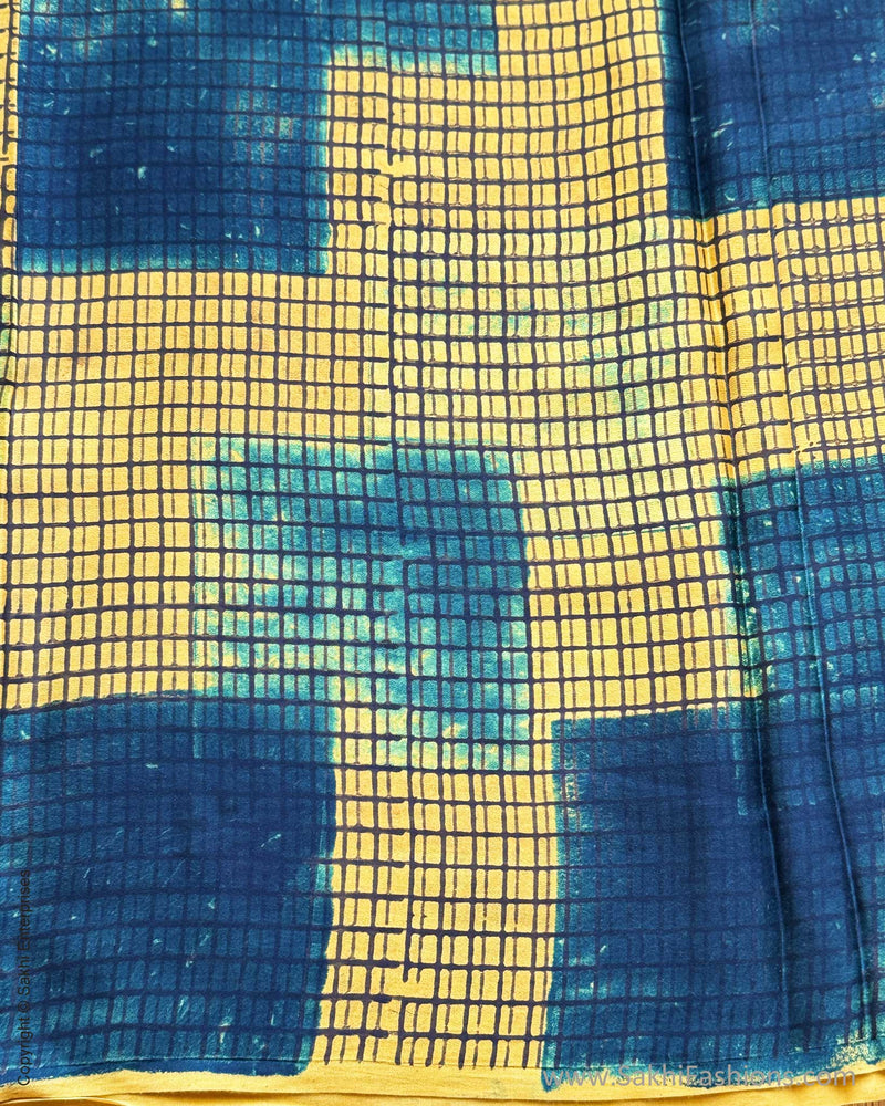 BL-Y01936 Yellow Ajrakh Blouse