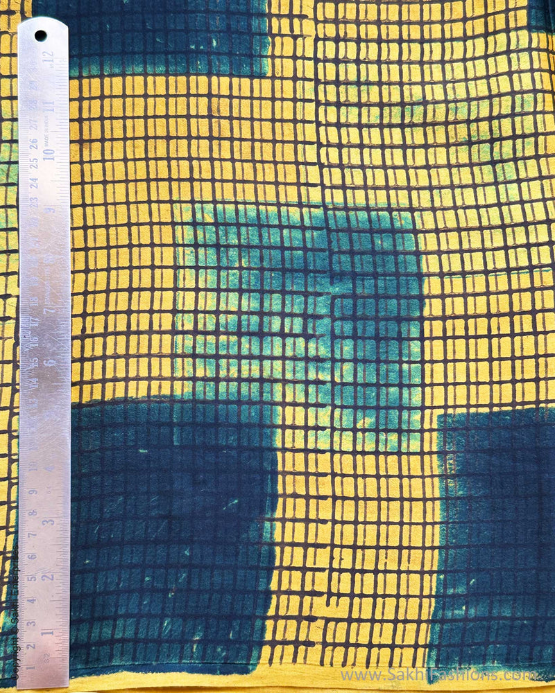 BL-Y01936 Yellow Ajrakh Blouse