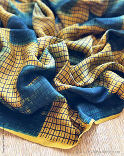 BL-Y01936 Yellow Ajrakh Blouse