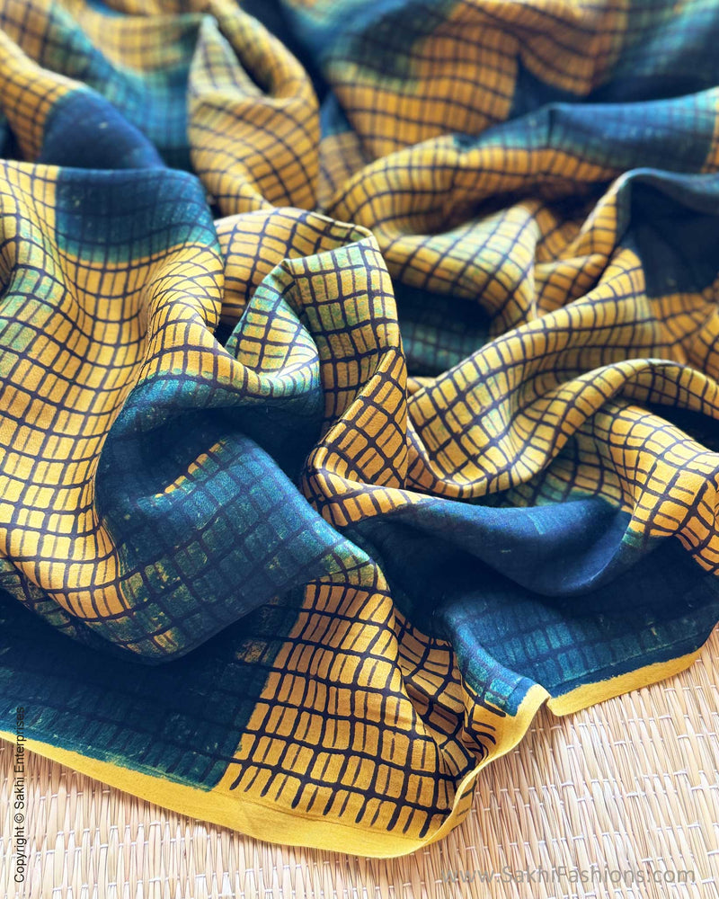 BL-Y01936 Yellow Ajrakh Blouse