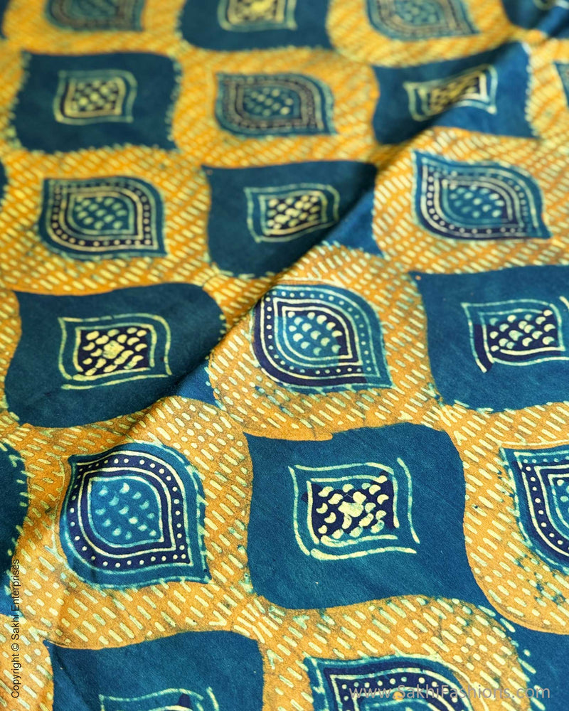 BL-Y01935 Yellow Ajrakh Blouse