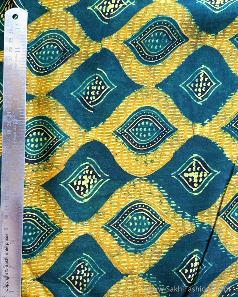 BL-Y01935 Yellow Ajrakh Blouse