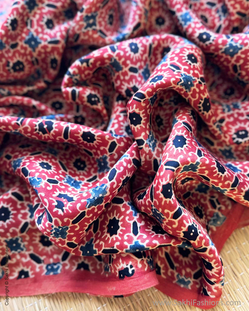 BL-Y01925 Red Ajrakh Blouse