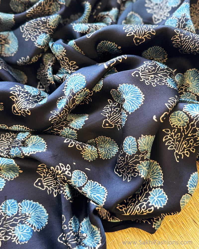 BL-Y01928 Black Ajrakh Blouse