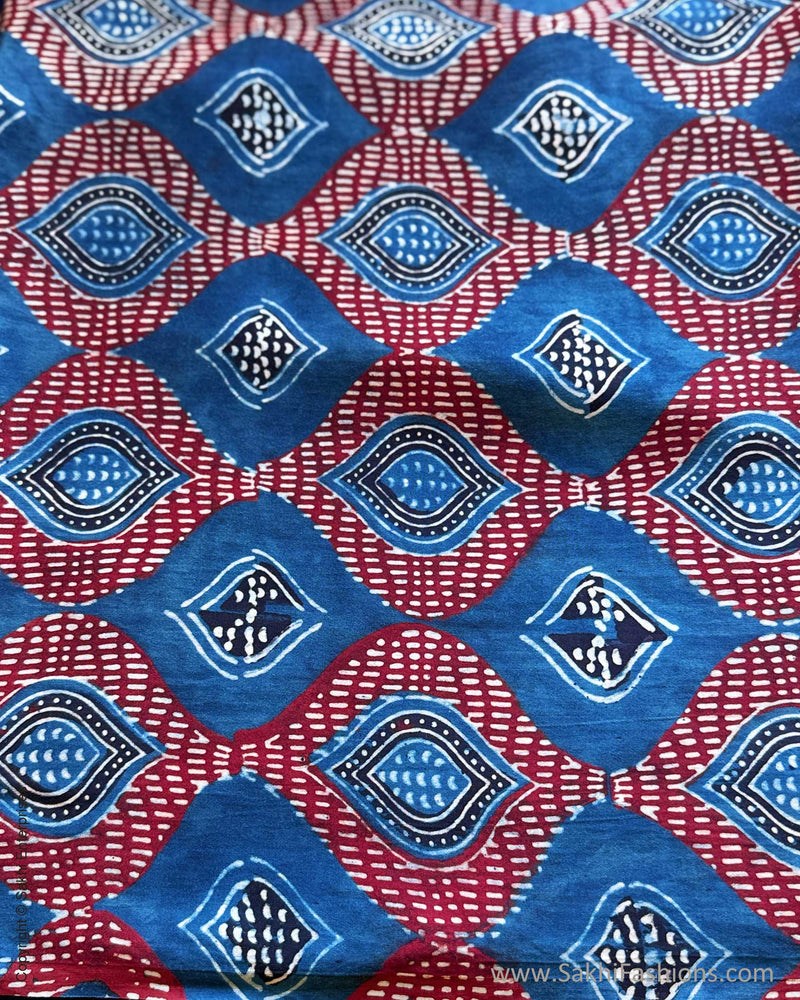 BL-Y01932 Blue Ajrakh Blouse