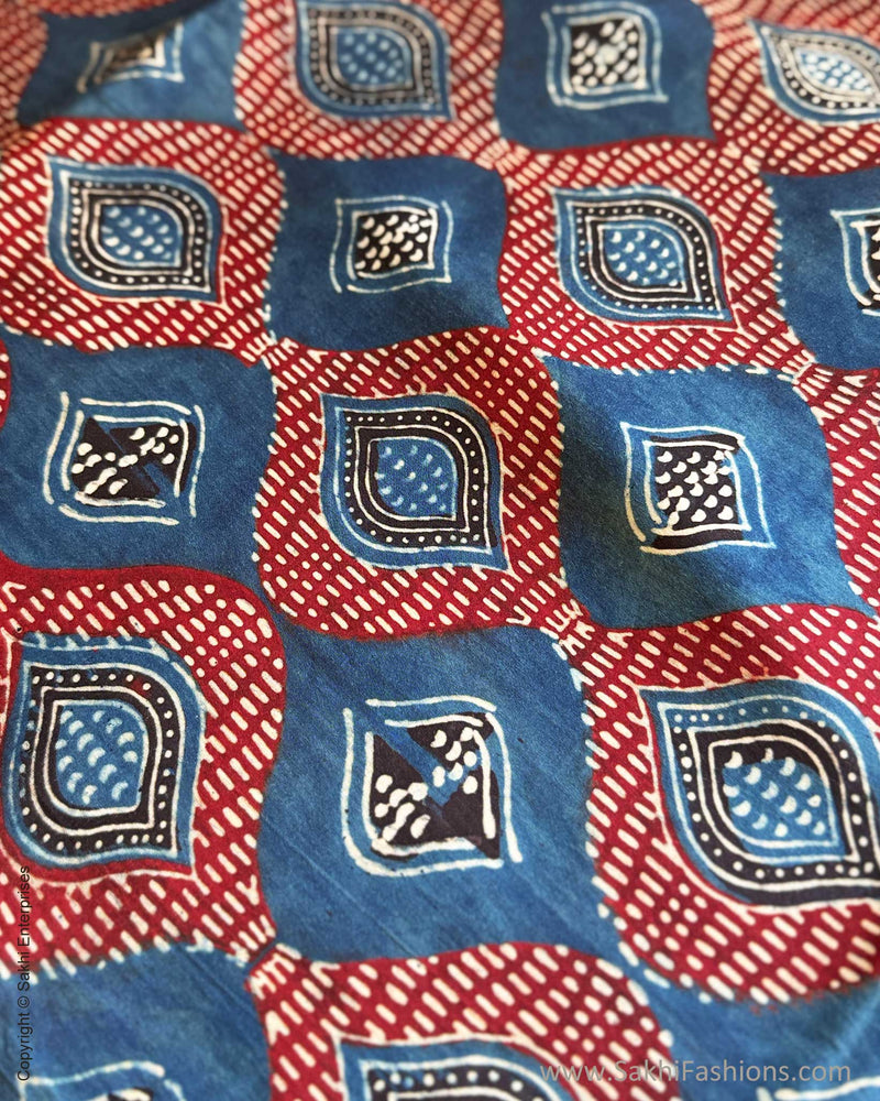 BL-Y01932 Blue Ajrakh Blouse