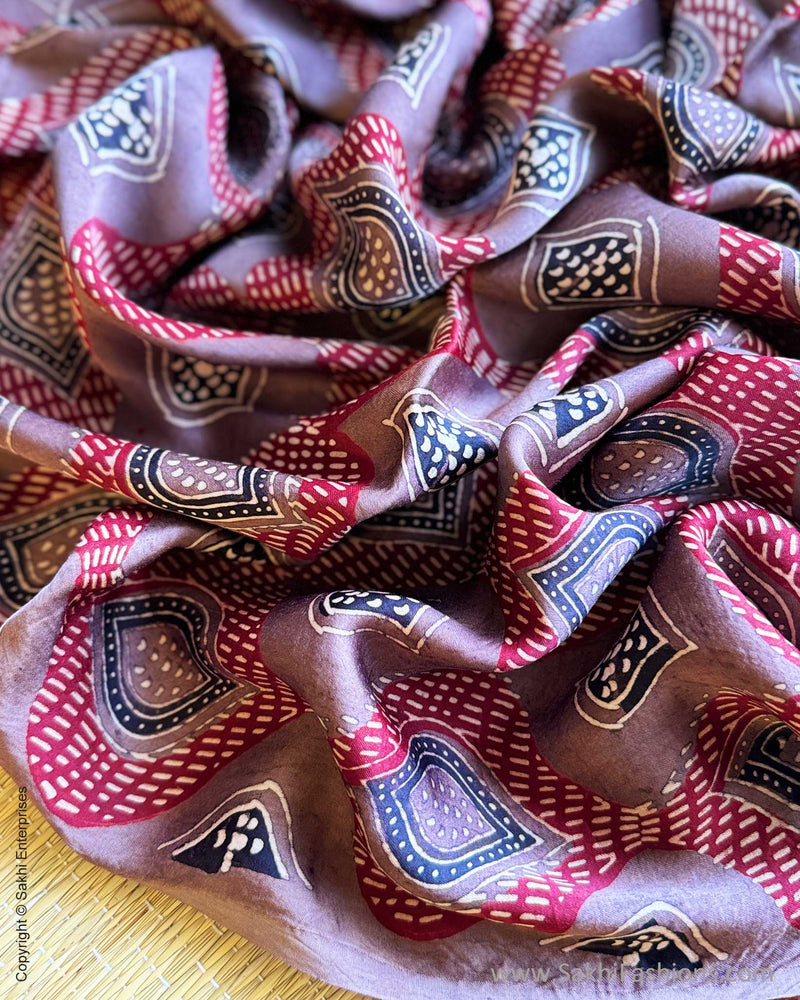 BL-Y01923 Gheva Pink Ajrakh Blouse