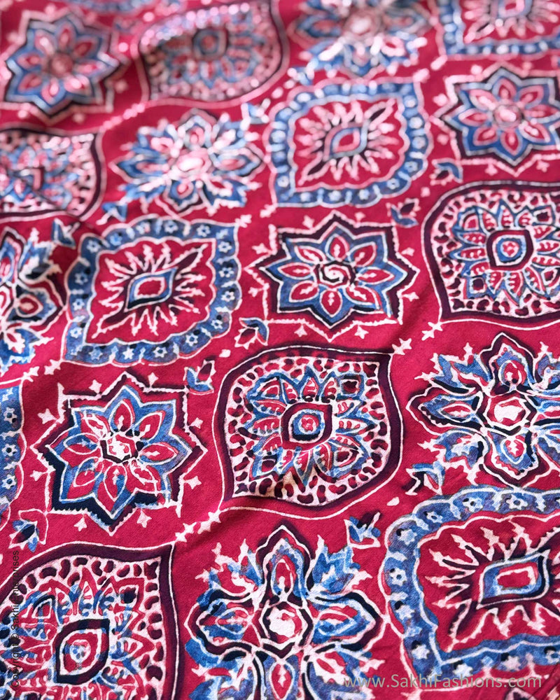 DP-Y01867 Plum Ajrakh Modal Sari