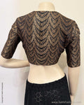 BL-V08237R Black Banarsi Blouse