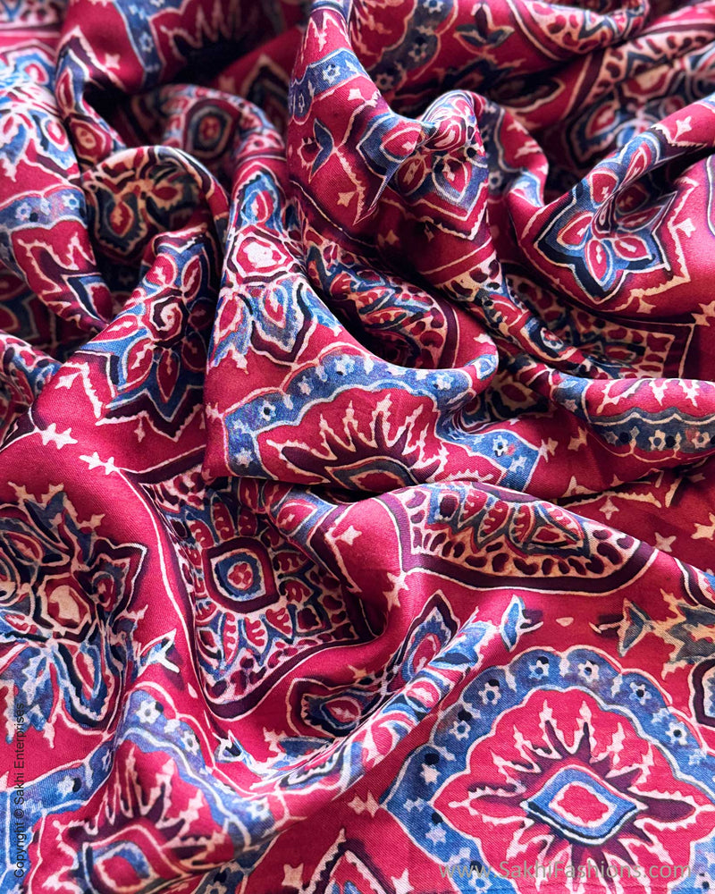 DP-Y01867 Plum Ajrakh Modal Sari