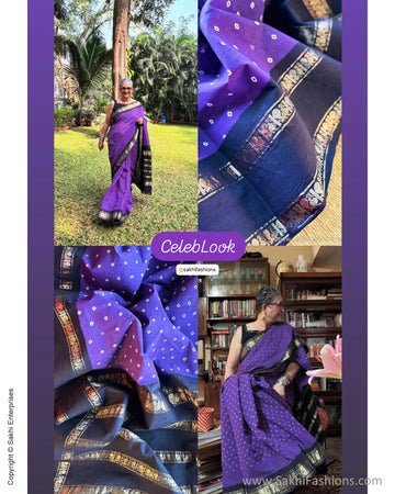 EE-X15967 Purple Sungudi sari