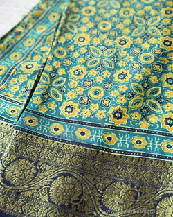 DP-Y01827 Green Ajrakh Saree