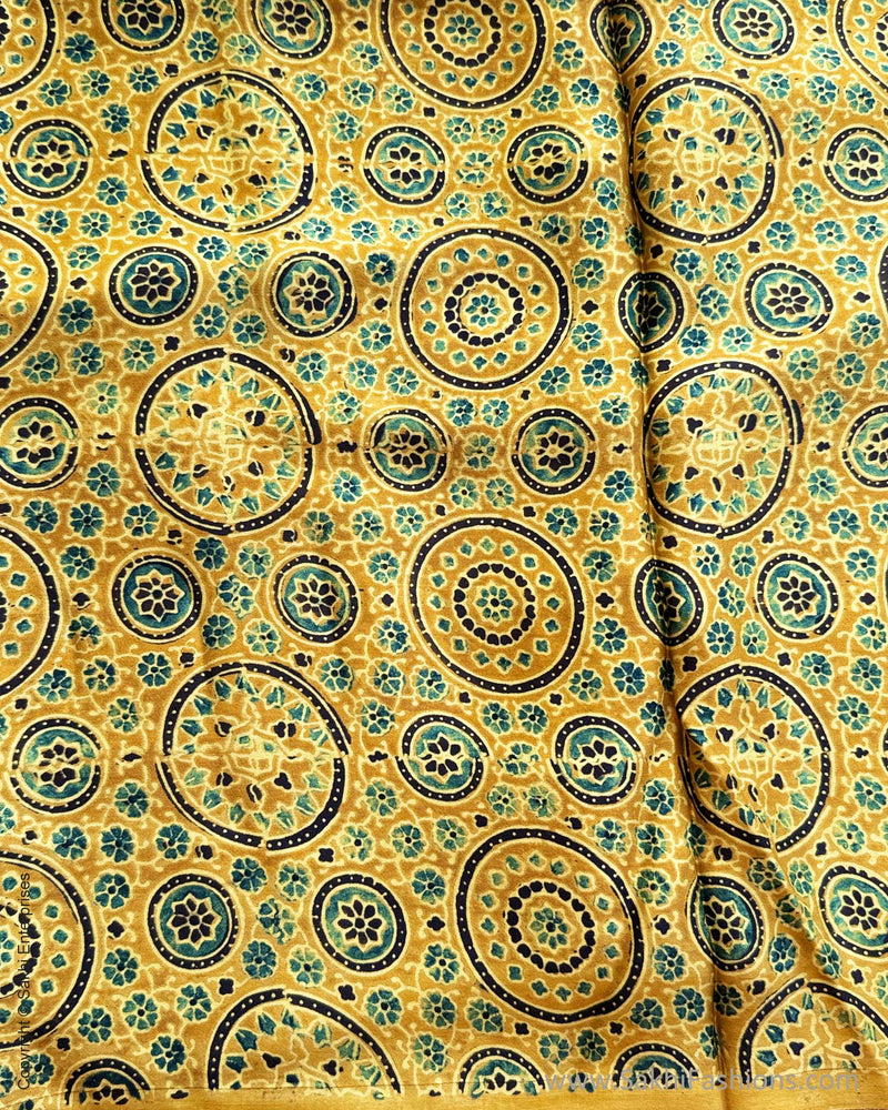 BL-Y01934 Yellow Ajrakh Blouse