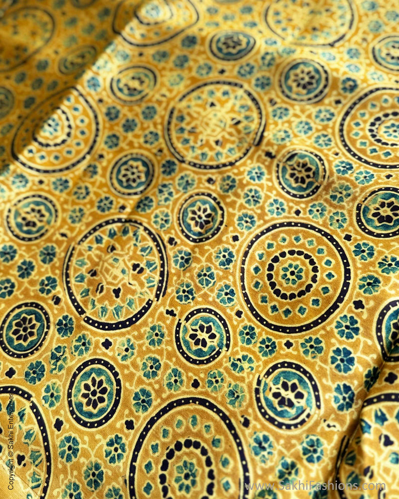 BL-Y01934 Yellow Ajrakh Blouse