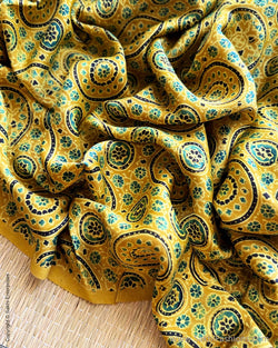 BL-Y01934 Yellow Ajrakh Blouse