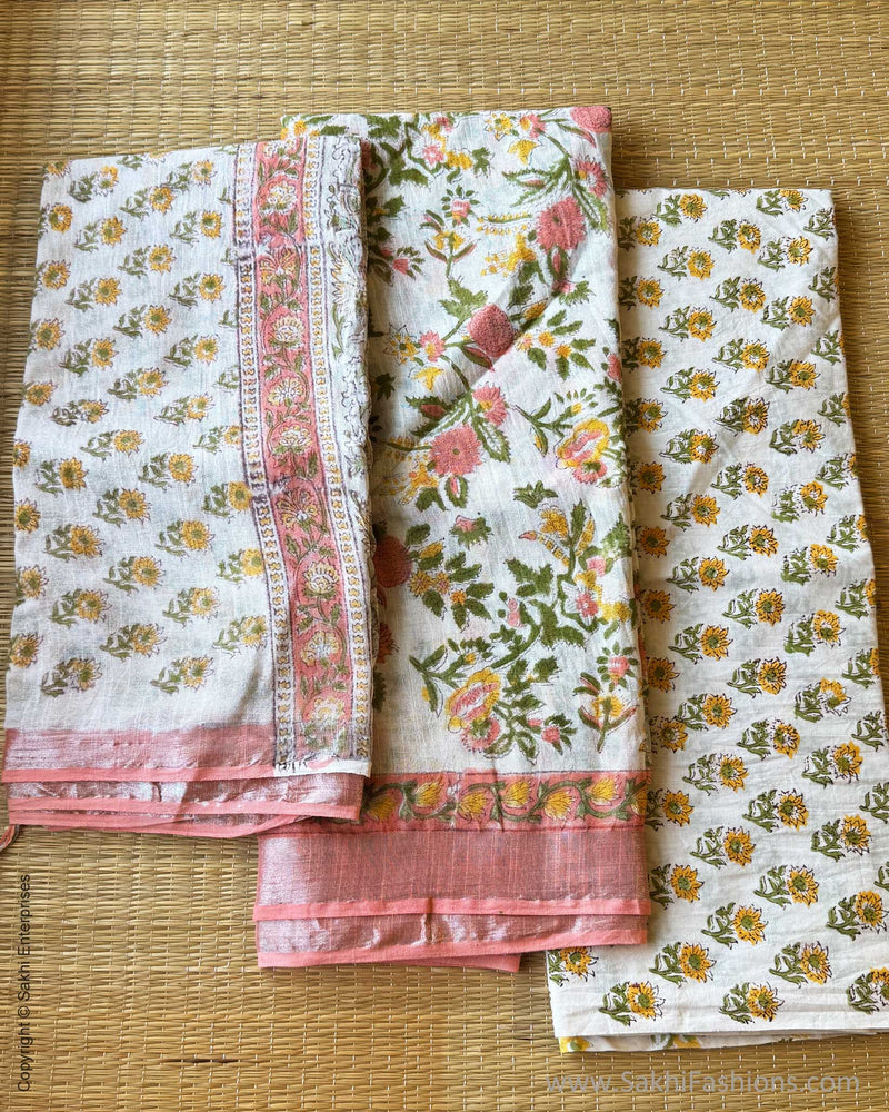 DP-Y02333 Linen Salwar Peach
