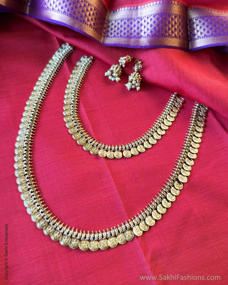 AJ-Y01640 Gold Kasu Necklace set