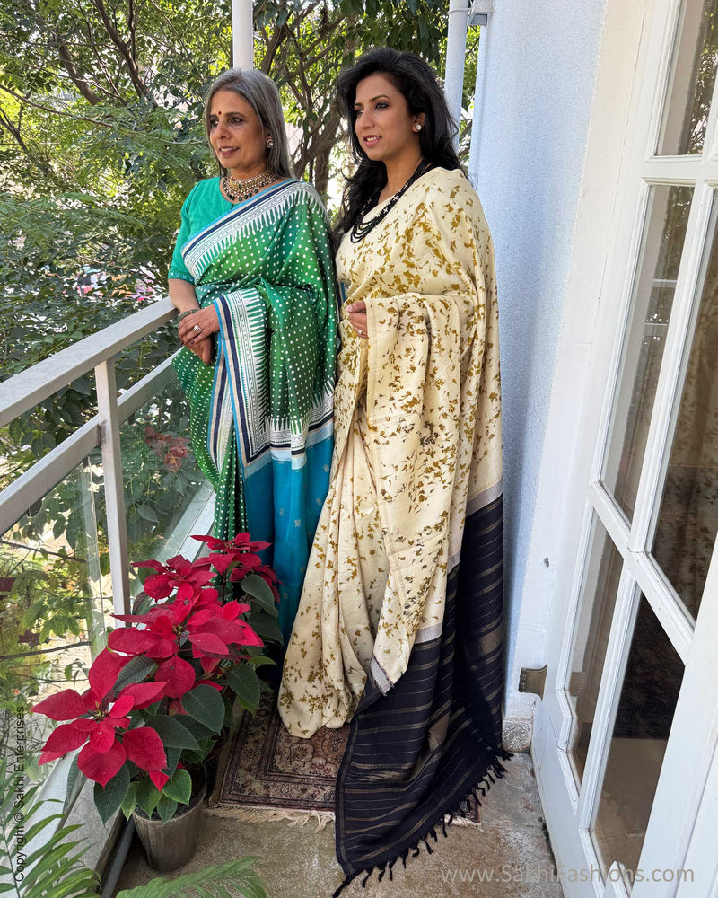 EE-X12213 Marigold eco print Kanchi Sari