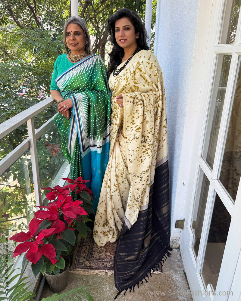 EE-X12213 Marigold eco print Kanchi Sari