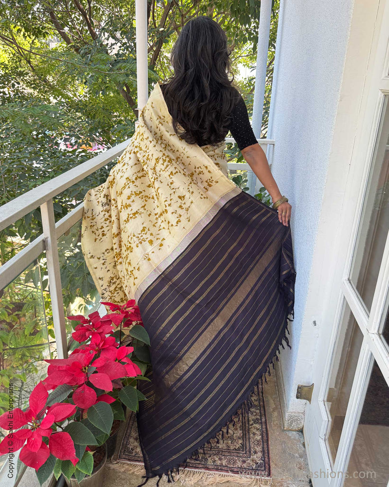EE-X12213 Marigold eco print Kanchi Sari