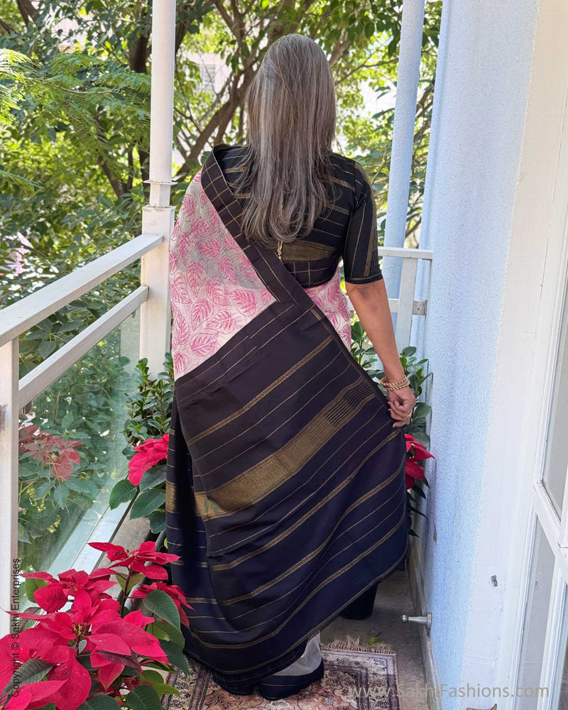 EE-X12245 Pink Organza Kanchi Sari